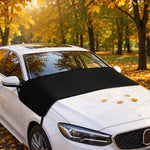 Grondaie per parabrezza auto, protezione antipioggia, copertura antipolvere per foglie e escrementi di uccelli., Front Aluminum Tint, Front Polyester Taffeta