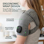 Massaggiatore elettrico per spalle con cuscinetti riscaldanti e vibrazione, cintura di supporto., Shoulder Massager