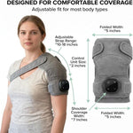 Massaggiatore elettrico per spalle con cuscinetti riscaldanti e vibrazione, cintura di supporto., Shoulder Massager