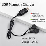 Caricabatterie al litio magnetico portatile e multifunzionale con spia luminosa, USB