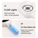 Microscopio digitale portatile TESLONG MS200 con schermo IPS da 2,8", obiettivo da 100 W e 8 luci LED., No Memory Card, With 32GB Memory Card