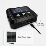 Sistema di raffreddamento per pollaio ad energia solare con doppia ventola, avvio/arresto automatico con sensore di luce e timer regolabile.