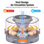 Incubatrice con controllo preciso della temperatura per 12-18 uova, US Plug