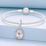 Scatola portafoto commemorativa fai-da-te con croce in argento sterling S925, BSC1290-1