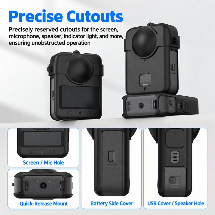Copertura in silicone per obiettivo della fotocamera DJI Osmo 360 / 360 II Flymile.