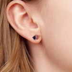 Orecchini scintillanti in argento sterling S925 con spinello blu, BSE1312