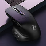 Mouse wireless IMICE G209, doppia modalità Bluetooth 2.4G, ergonomico, ricaricabile, ottico.