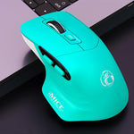 Mouse wireless IMICE G209, doppia modalità Bluetooth 2.4G, ergonomico, ricaricabile, ottico.