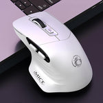 Mouse wireless IMICE G209, doppia modalità Bluetooth 2.4G, ergonomico, ricaricabile, ottico.
