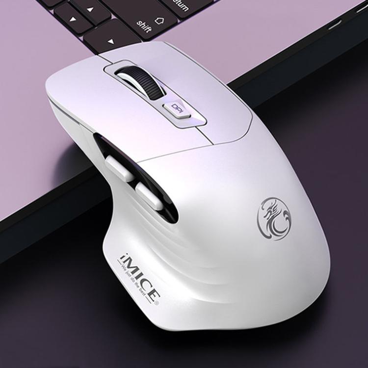 Mouse wireless IMICE G209, doppia modalità Bluetooth 2.4G, ergonomico, ricaricabile, ottico.
