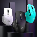 Mouse wireless IMICE G209, doppia modalità Bluetooth 2.4G, ergonomico, ricaricabile, ottico.