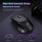 Mouse wireless IMICE G209, doppia modalità Bluetooth 2.4G, ergonomico, ricaricabile, ottico.