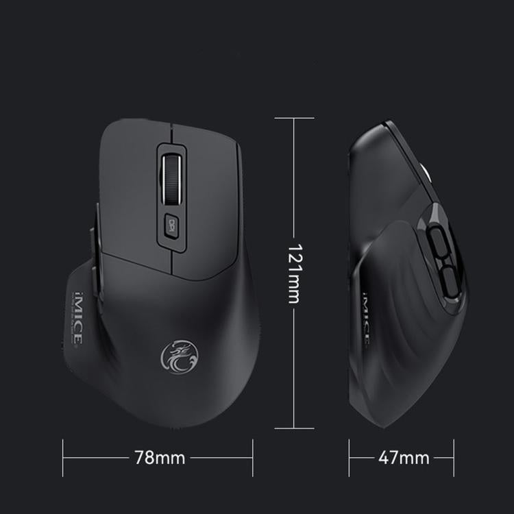 Mouse wireless IMICE G209, doppia modalità Bluetooth 2.4G, ergonomico, ricaricabile, ottico.