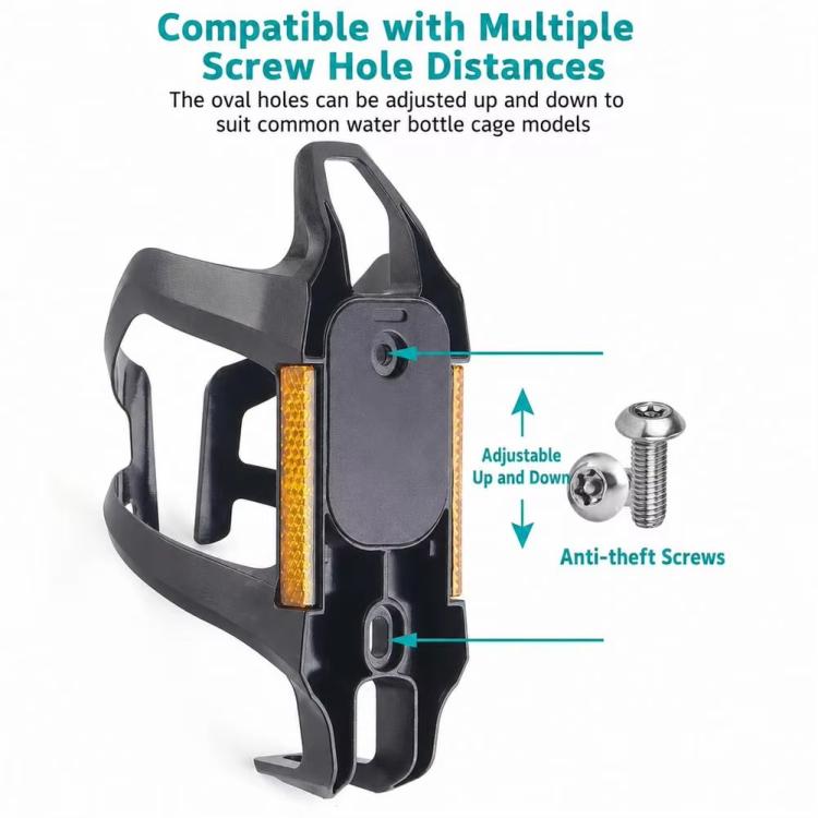 Bike Water Bottle Cage with Hidden Tracker Holder Compatible with AirTag / SmartTag or Huawei Tag