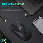 Mouse da gioco wireless iMICE G206 Tri-Mode, leggero, con schermo da 12800 DPI e ricaricabile., G206