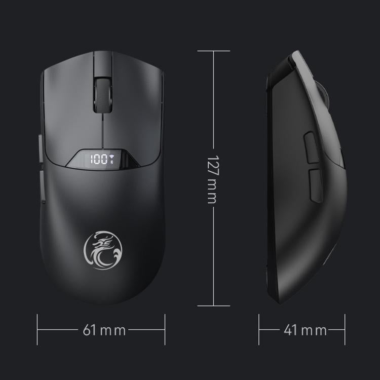 Mouse da gioco wireless iMICE G206 Tri-Mode, leggero, con schermo da 12800 DPI e ricaricabile., G206