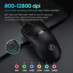 Mouse da gioco wireless iMICE G206 Tri-Mode, leggero, con schermo da 12800 DPI e ricaricabile., G206