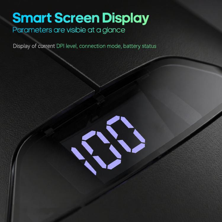 Mouse da gioco wireless iMICE G206 Tri-Mode, leggero, con schermo da 12800 DPI e ricaricabile., G206