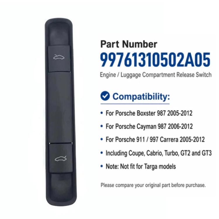 Interruttore del cofano motore per Porsche 99761310502A05