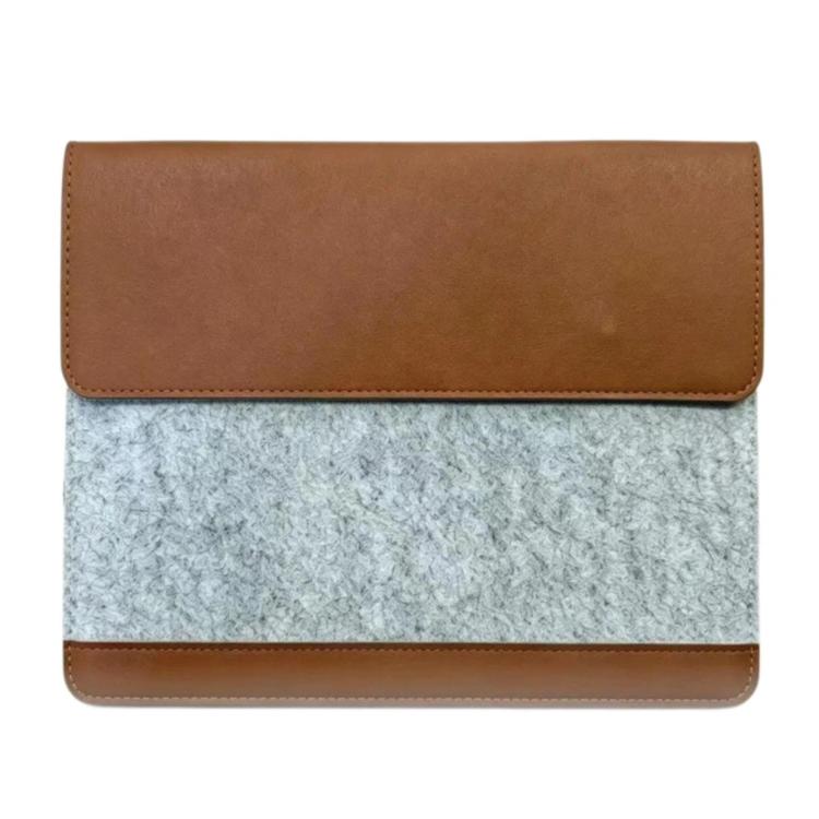 Custodia per laptop in feltro, cover in pelle PU, busta con chiusura magnetica, 14-15.4 inch, 13-14 inch