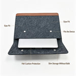 Custodia per laptop in feltro, cover in pelle PU, busta con chiusura magnetica, 14-15.4 inch, 13-14 inch