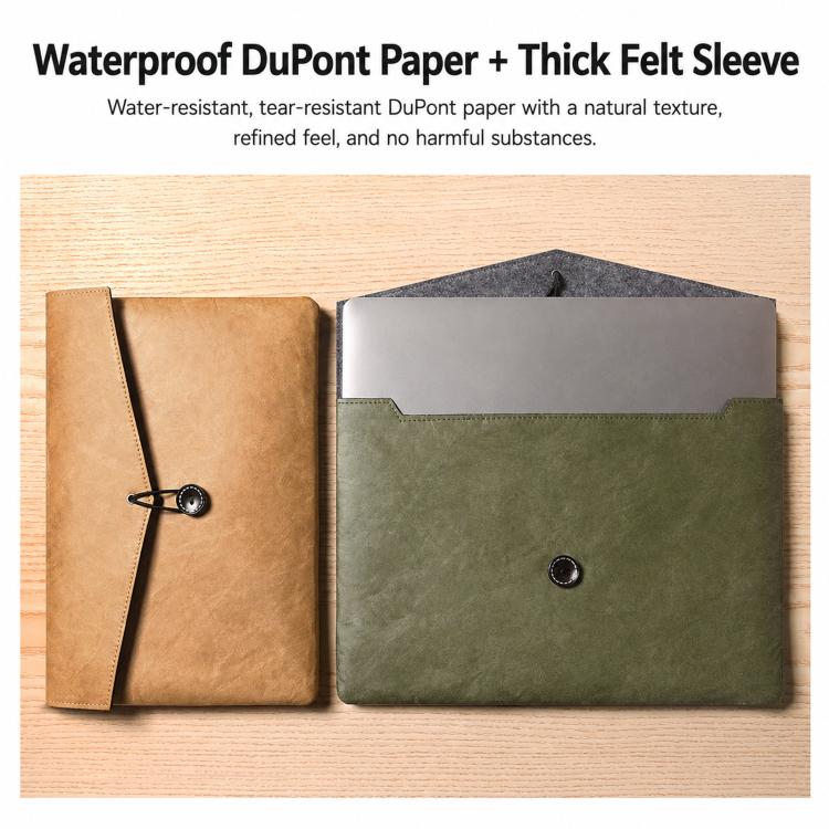 Borsa portatile morbida e impermeabile in Tyvek per laptop, con scomparto interno ultraleggero per tablet., 10.6 inch, 11.6 inch, 13.3 inch, 14 inch, 15.6 inch, 17 inch