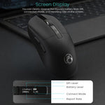 Mouse da gioco wireless Bluetooth iMICE G200 a tre modalità, leggero, per ufficio, con display.