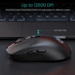 Mouse da gioco wireless Bluetooth iMICE G200 a tre modalità, leggero, per ufficio, con display.