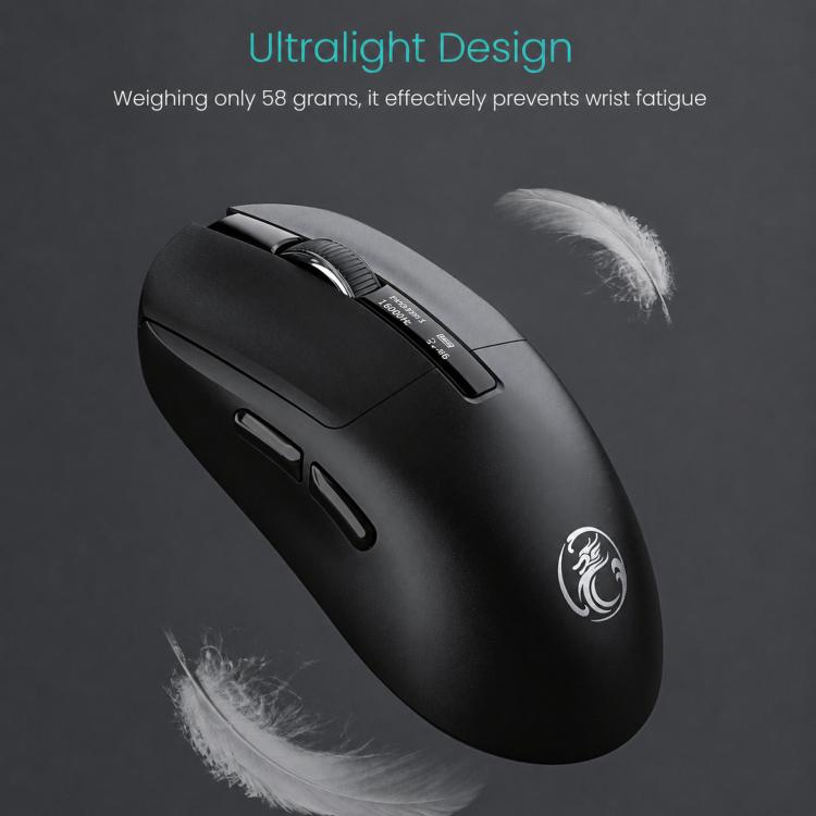 Mouse da gioco wireless Bluetooth iMICE G200 a tre modalità, leggero, per ufficio, con display.