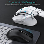 Mouse da gioco wireless Bluetooth iMICE G200 a tre modalità, leggero, per ufficio, con display.