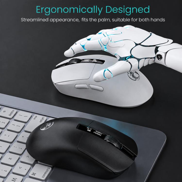Mouse da gioco wireless Bluetooth iMICE G200 a tre modalità, leggero, per ufficio, con display.
