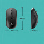Mouse da gioco wireless Bluetooth iMICE G200 a tre modalità, leggero, per ufficio, con display.