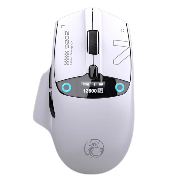 iMICE G205 Tri-Mode Wireless Gaming Mouse With Smart Display Screen 12800 DPI Rechargeable Ergonomic Mouse