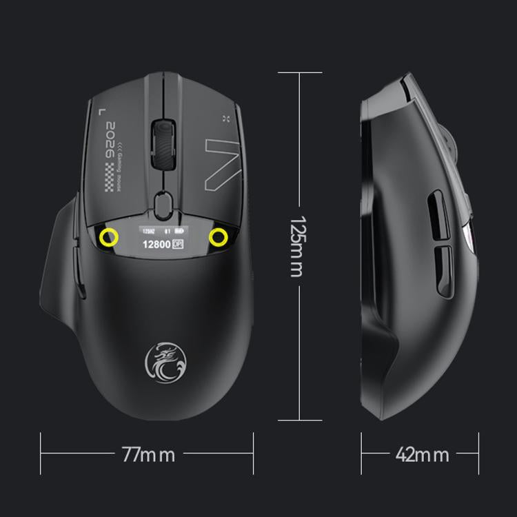 iMICE G205 Tri-Mode Wireless Gaming Mouse With Smart Display Screen 12800 DPI Rechargeable Ergonomic Mouse
