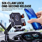 Supporto per telefono con navigatore stabilizzato contro le vibrazioni per moto elettrica, Handlebar, Rearview Mirror