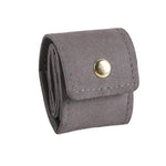 Mini pochette da viaggio a 4 scomparti per gioielli, pieghevole, per anelli e orecchini, con chiusura a bottone automatico.