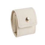 Mini pochette da viaggio a 4 scomparti per gioielli, pieghevole, per anelli e orecchini, con chiusura a bottone automatico.