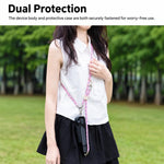 Cordino per fotocamera Cwatcun D232 2 in 1, tracolla regolabile da collo e da polso con moschettone a sgancio rapido da 1/4 di pollice., Small Pink, Small Light Gray, Medium Light Gray