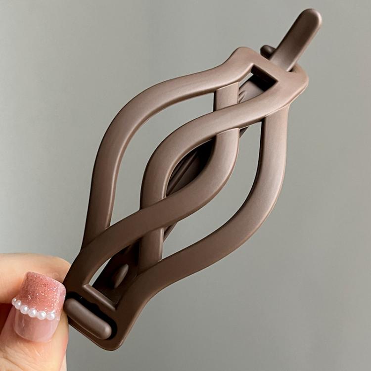 Fermagli per capelli opachi a torsione curva per donna, stile francese, ideali per acconciature raccolte.