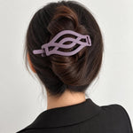Fermagli per capelli opachi a torsione curva per donna, stile francese, ideali per acconciature raccolte.