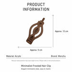 Fermagli per capelli opachi a torsione curva per donna, stile francese, ideali per acconciature raccolte.