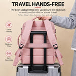 Zaino da viaggio REMOID 1005, espandibile, per laptop, con porta di ricarica USB e cinghia per il fissaggio al bagaglio.