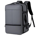 Zaino da viaggio espandibile REMOID T90 impermeabile per laptop, ideale per lavoro e tempo libero, con porta USB e cinghia per il fissaggio al bagaglio.
