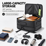 Zaino da viaggio espandibile REMOID T90 impermeabile per laptop, ideale per lavoro e tempo libero, con porta USB e cinghia per il fissaggio al bagaglio.