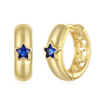 Orecchini a forma di stella in rame e argento sterling S925, YIE424