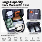 REMOID 26090 Zaino da uomo per laptop, sottile, da viaggio, con porta di ricarica USB