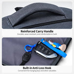REMOID 26090 Zaino da uomo per laptop, sottile, da viaggio, con porta di ricarica USB