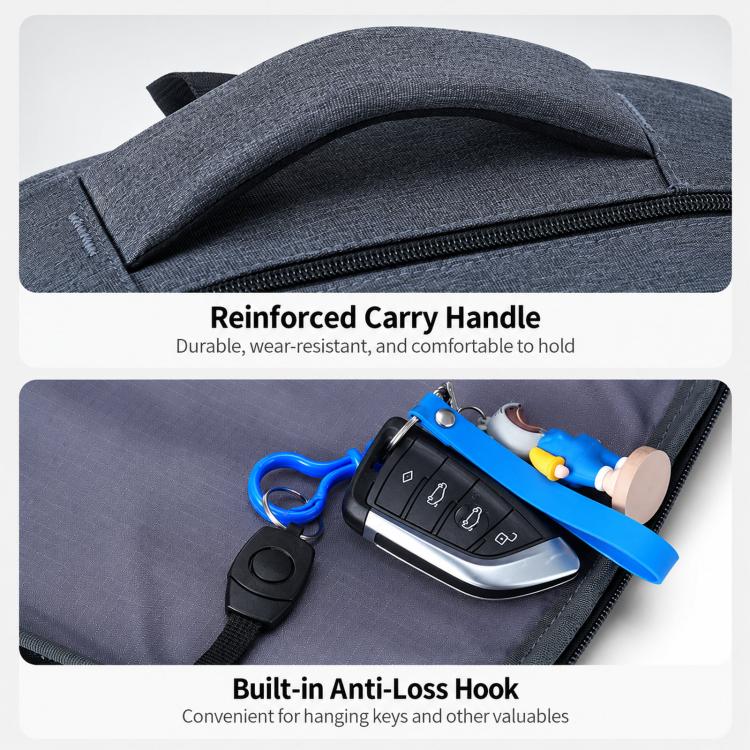 REMOID 26090 Zaino da uomo per laptop, sottile, da viaggio, con porta di ricarica USB