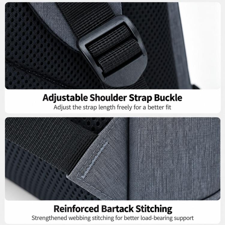 REMOID 26090 Zaino da uomo per laptop, sottile, da viaggio, con porta di ricarica USB