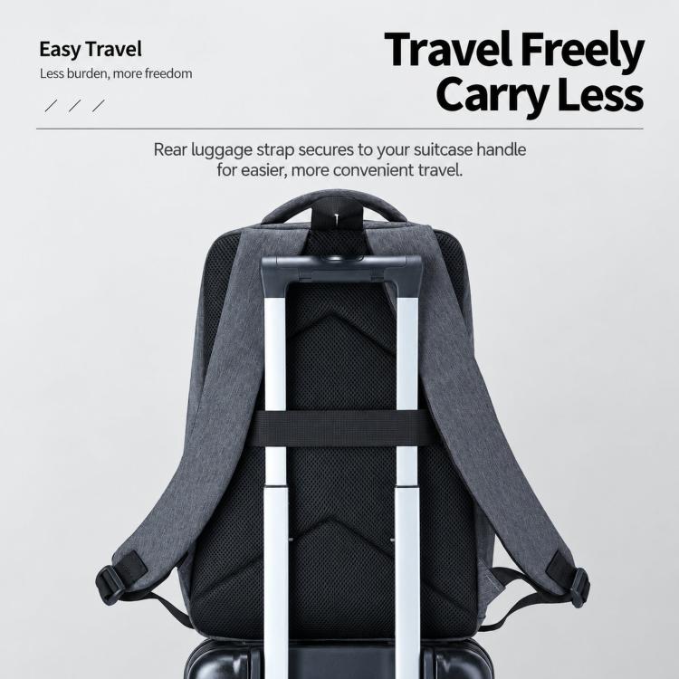 REMOID 26090 Zaino da uomo per laptop, sottile, da viaggio, con porta di ricarica USB